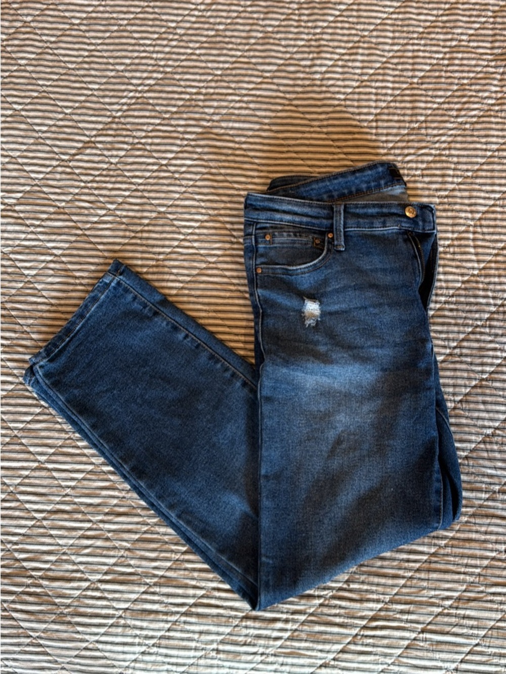 RACHEL Rachel Roy Dark Blue Cropped Straight Jeans